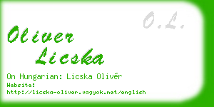 oliver licska business card